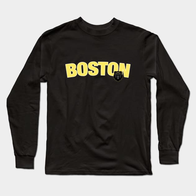 Boston vintage hockey Long Sleeve T-Shirt by BVHstudio